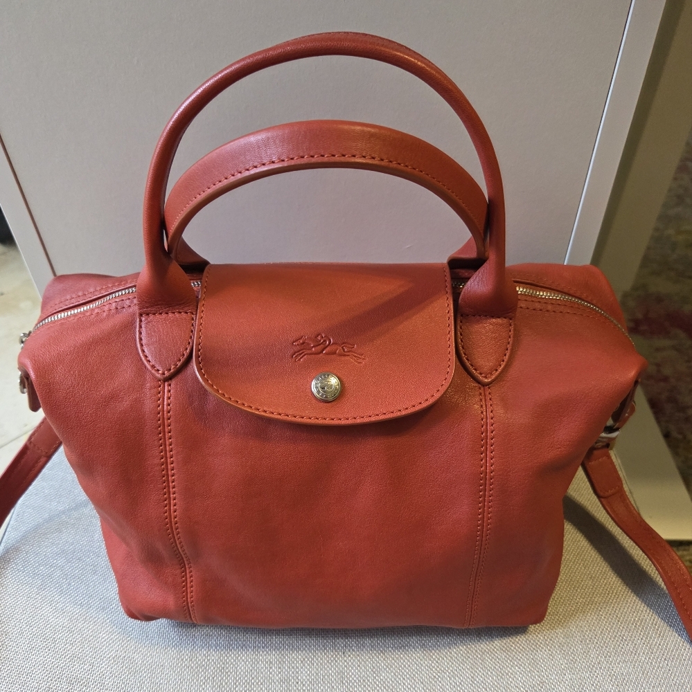 Longchamp Le Pliage Leather Medium Tote